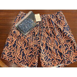 NWT Peter Millar Crown Mens Sz L Swim Trunks Shorts Sahara Style MS23P07 $100